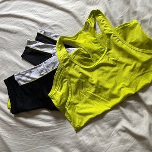 NEON x MARBLE Forever21 Mesh Panel Active Tank Set